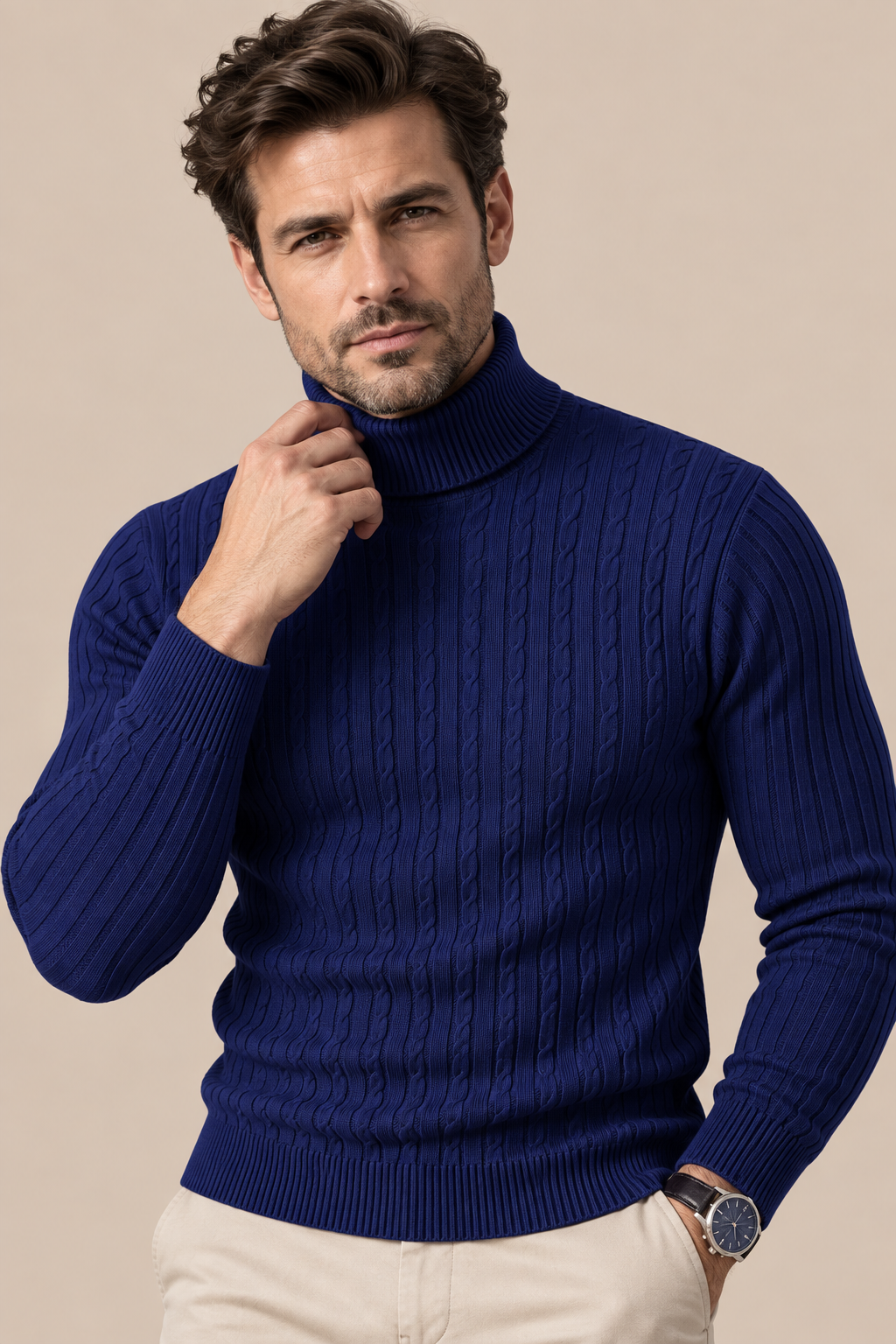 Cassian | Strickpullover Herren mit elegantem Rollkragen