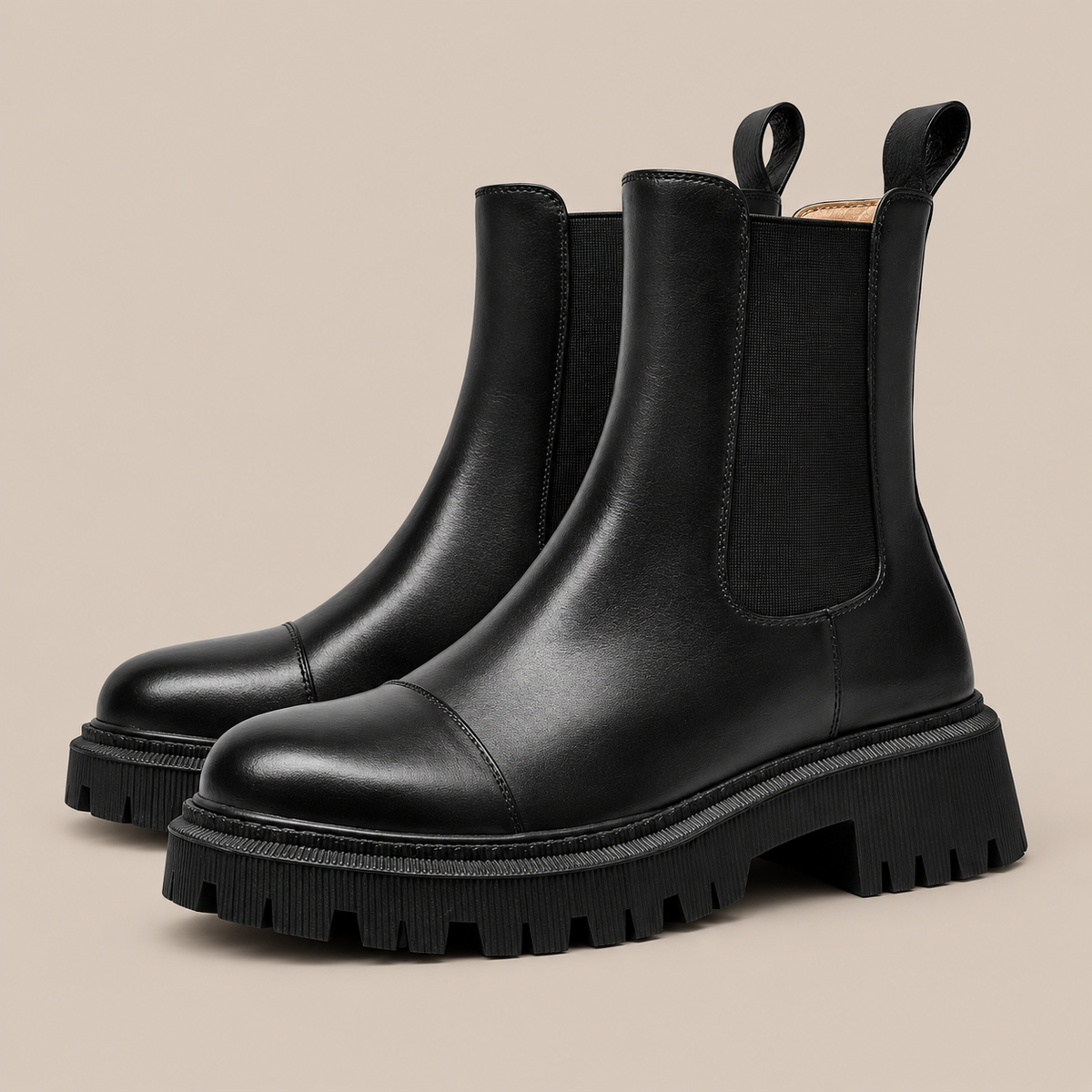 Celestia | Winterstiefel Damen im Chelsea-Stil mit Profilsohle