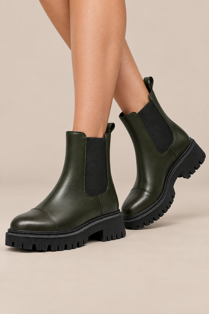 Celestia | Winterstiefel Damen im Chelsea-Stil mit Profilsohle