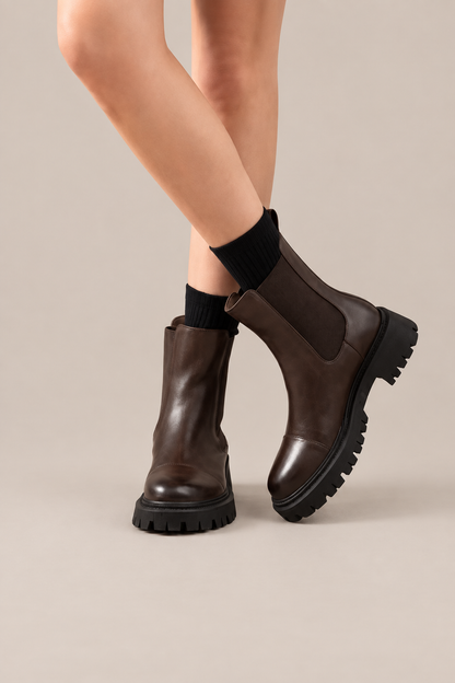 Celestia | Winterstiefel Damen im Chelsea-Stil mit Profilsohle