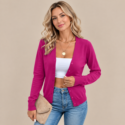 Celestine | Cardigan Damen mit klassischer Knopfleiste