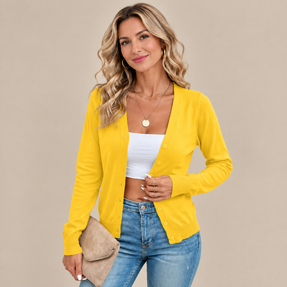 Celestine | Cardigan Damen mit klassischer Knopfleiste