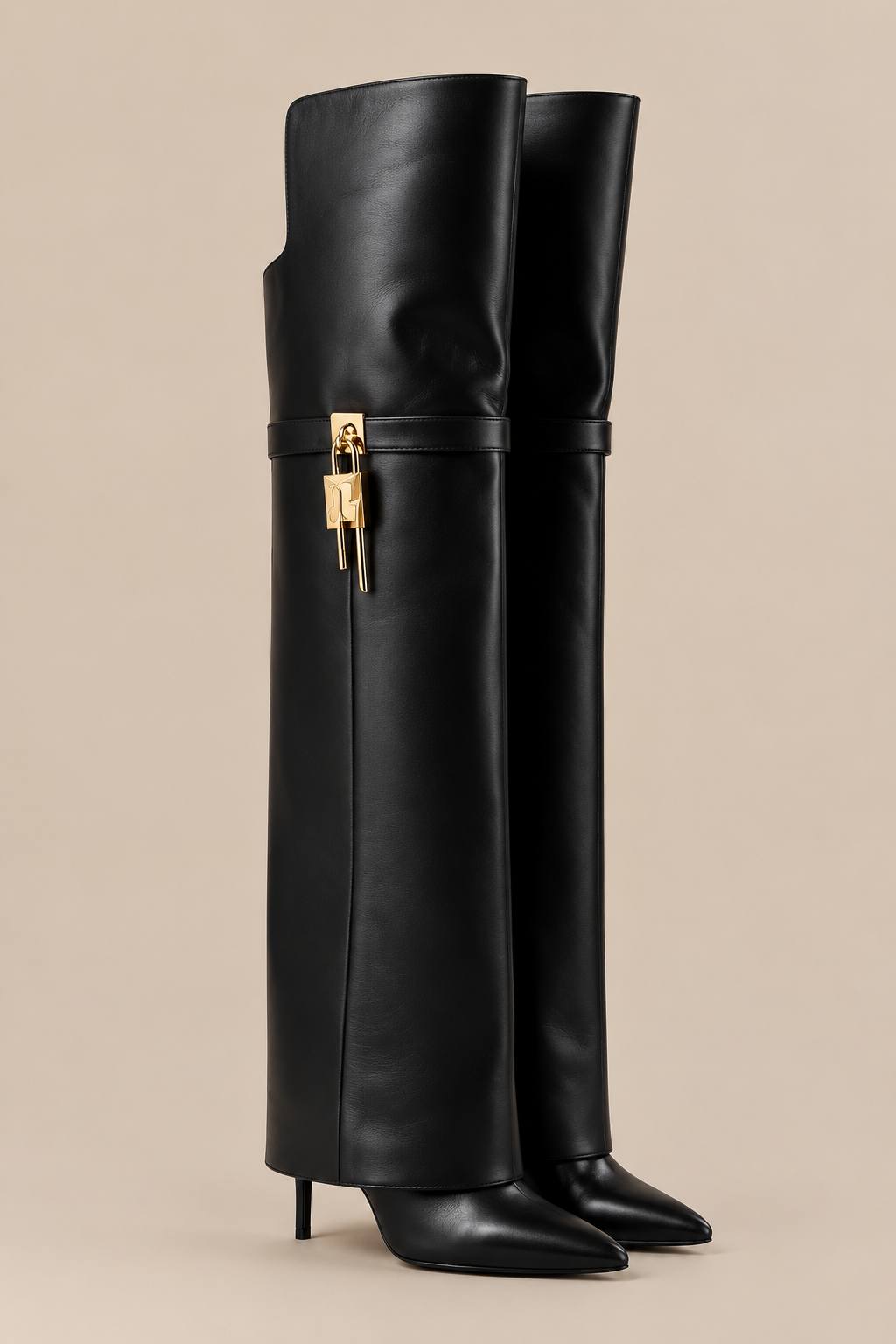 Celia | Fold Over Boots Damen mit hohem Schaft