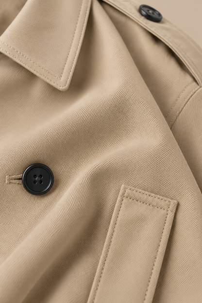 Celinea | Trenchcoat Damen Kurz mit Doppelknopfleiste