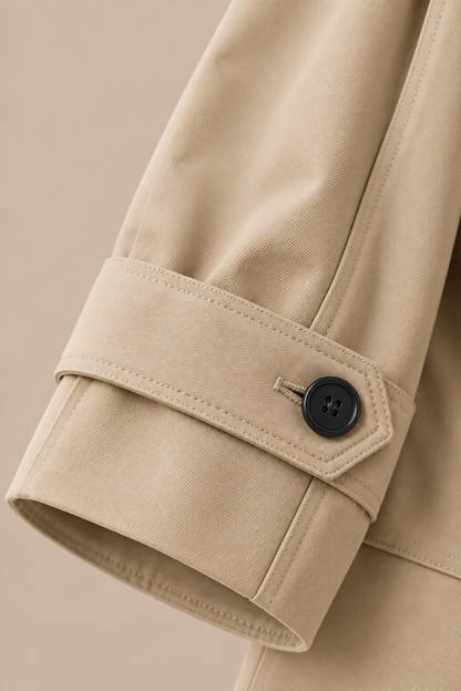 Celinea | Trenchcoat Damen Kurz mit Doppelknopfleiste