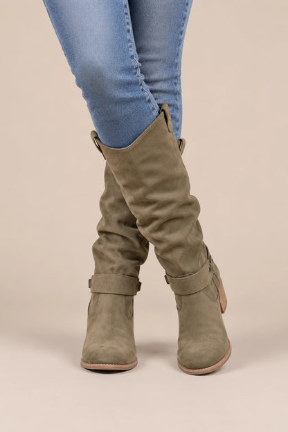 Charlina | Weitschaftstiefel Damen knielang mit weitem Schaft