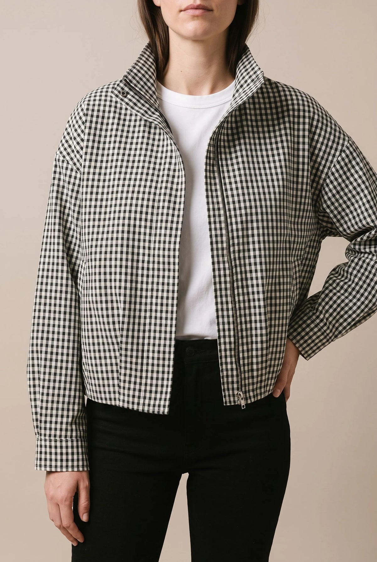 CheckVibes | Karierte Bomberjacke Damen