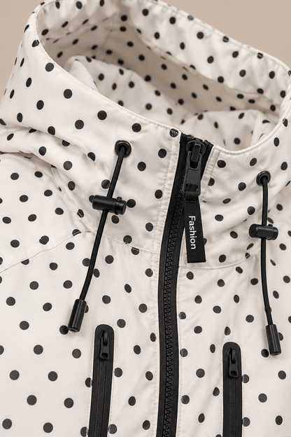 Cherry | Regenjacke Damen mit Polka-Dot-Muster