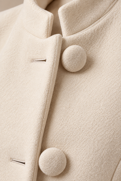 Clariel | Eleganter Damenmantel Mit Stehkragen
