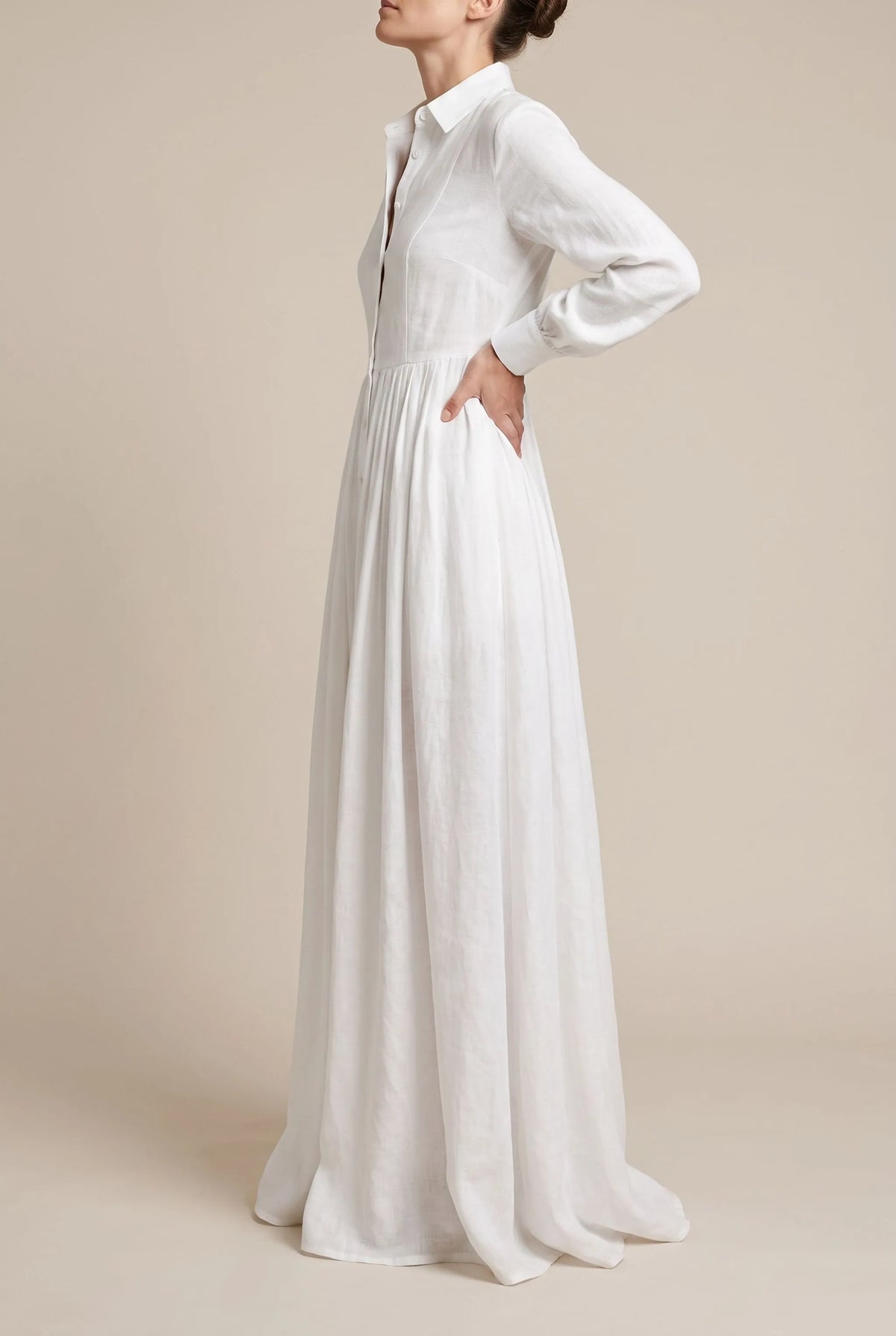 Clarisa | Elegantes Weißes Maxikleid
