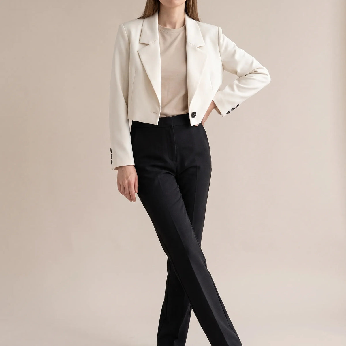 Clovia | Kurzer Blazer Mit Einknopf-Verschluss