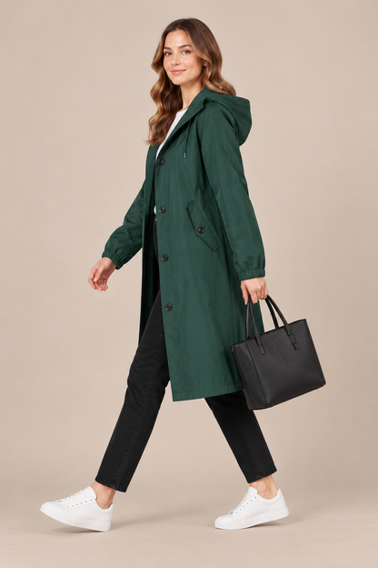 Coatavia | Lässiger Oversize Trenchcoat Mit Kapuze