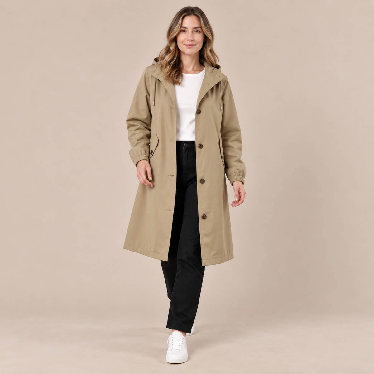 Coatavia | Lässiger Oversize Trenchcoat Mit Kapuze