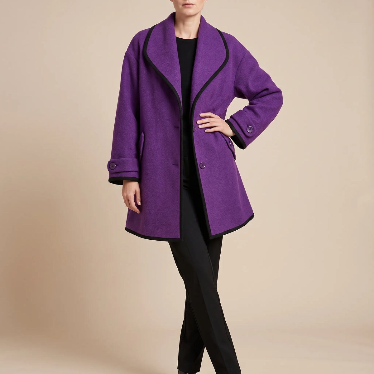 Cortala | Locker Geschnittener Damen Oversize Wintermantel