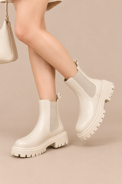 Crezel | Chelsea Boots Damen mit Nieten und Profilsohle