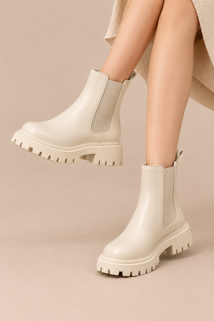 Crezel | Chelsea Boots Damen mit Nieten und Profilsohle