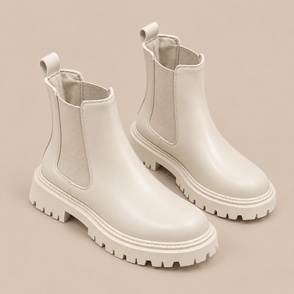 Crezel | Chelsea Boots Damen mit Nieten und Profilsohle