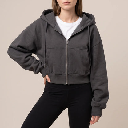 CropZip | Kurze Kapuzenjacke