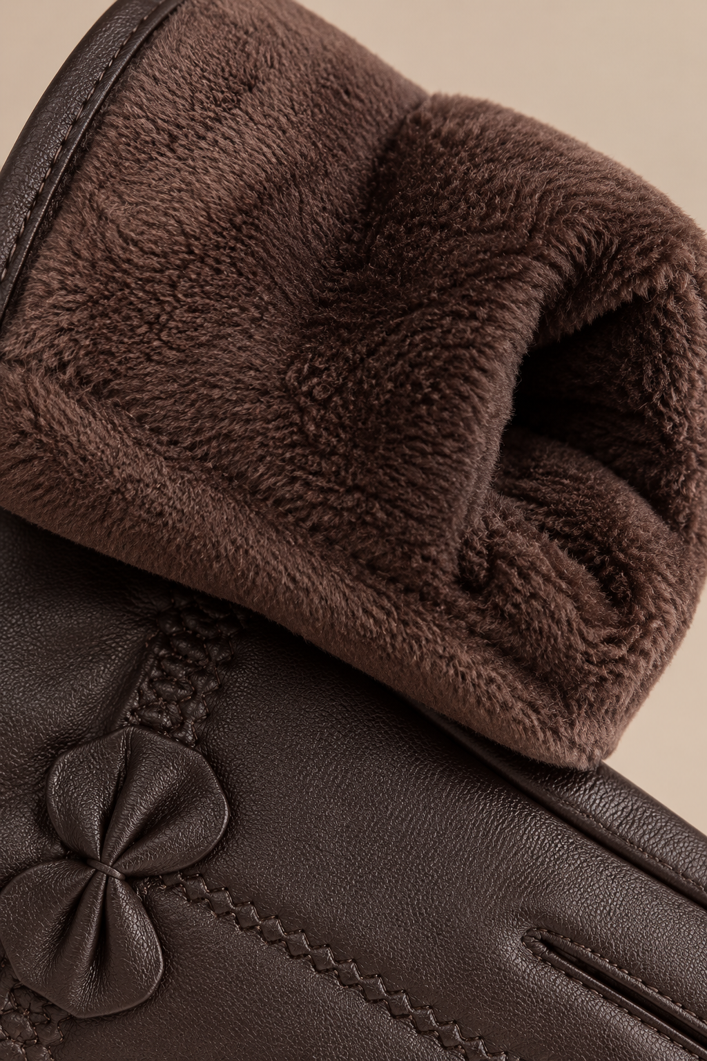 Dahlia | Lederhandschuhe Damen für Winter mit Schleifendetail