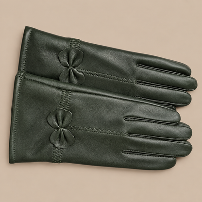 Dahlia | Lederhandschuhe Damen für Winter mit Schleifendetail