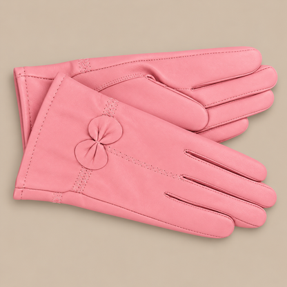 Dahlia | Lederhandschuhe Damen für Winter mit Schleifendetail