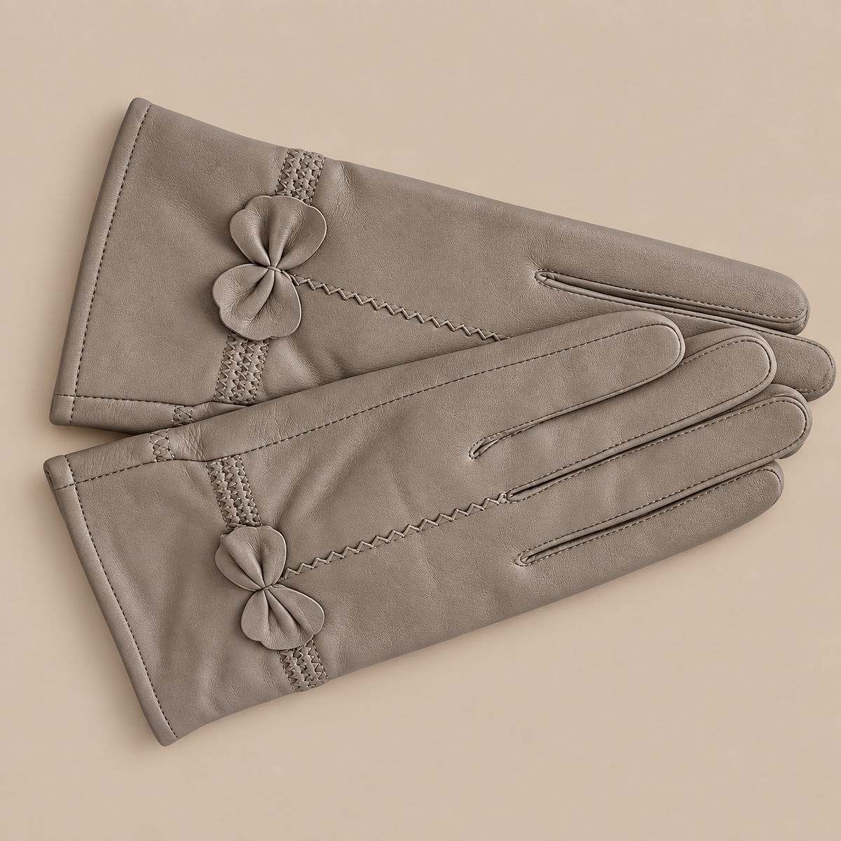 Dahlia | Lederhandschuhe Damen für Winter mit Schleifendetail