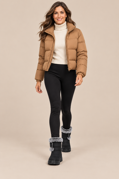 Dolores | Winterstiefel Damen mit Fellbesatz und Profilsohle