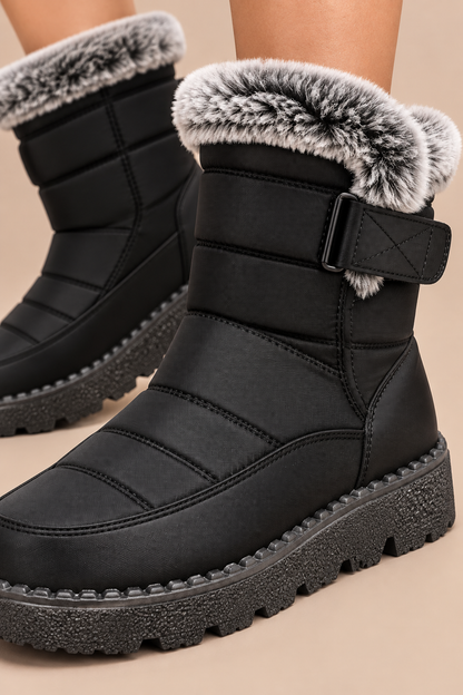 Dolores | Winterstiefel Damen mit Fellbesatz und Profilsohle