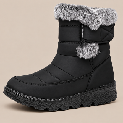Dolores | Winterstiefel Damen mit Fellbesatz und Profilsohle