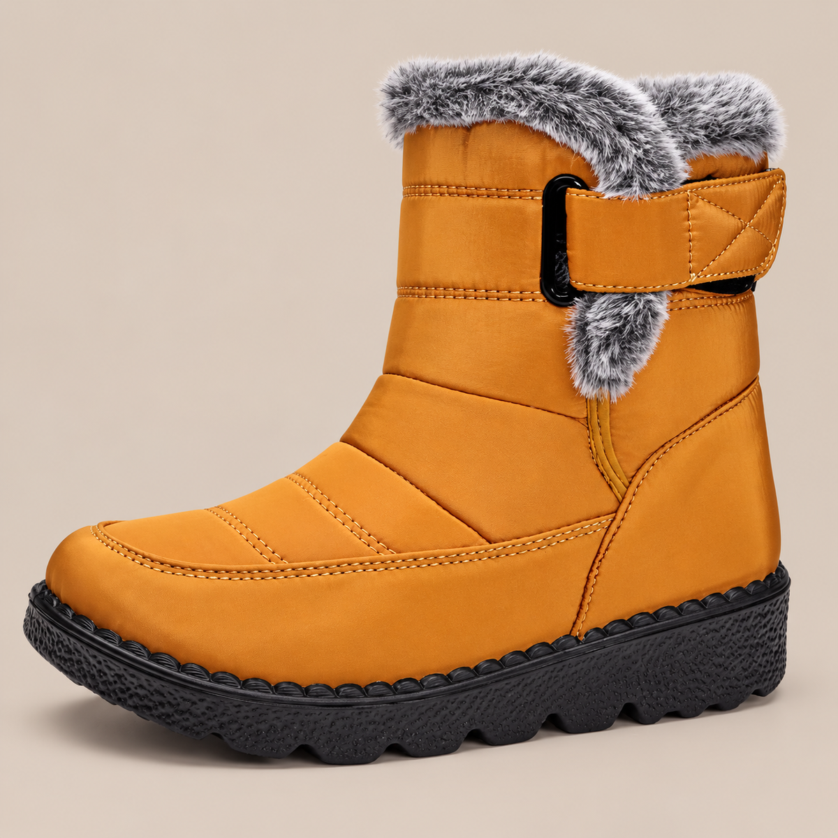 Dolores | Winterstiefel Damen mit Fellbesatz und Profilsohle