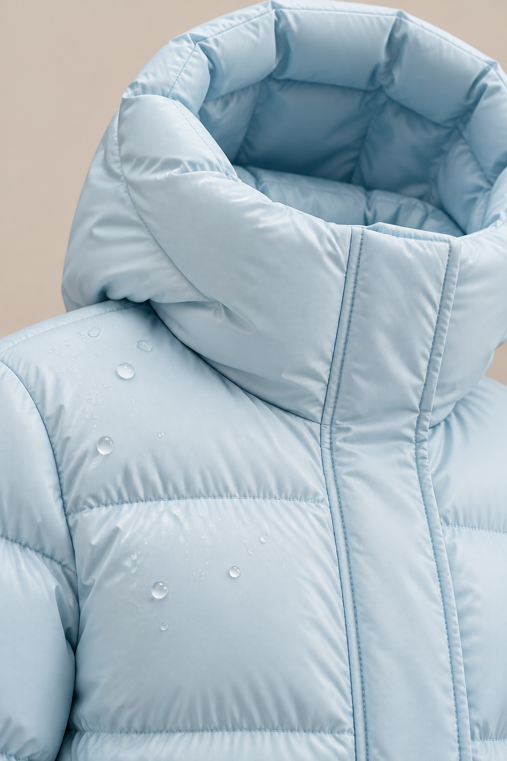 Donna | Steppjacke Damen mit langem Schnitt und hohem Kragen