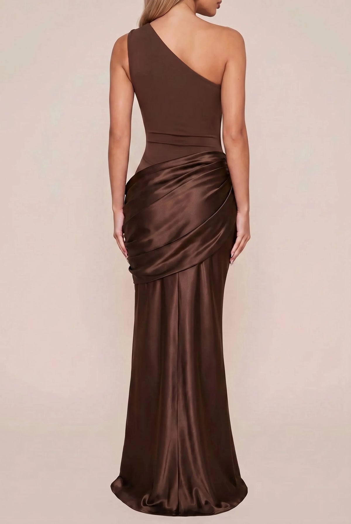 Drapina | Bodenlanges Abendkleid Mit One-Shoulder-Schnitt