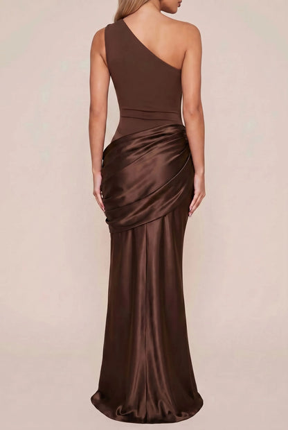 Drapina | Bodenlanges Abendkleid Mit One-Shoulder-Schnitt