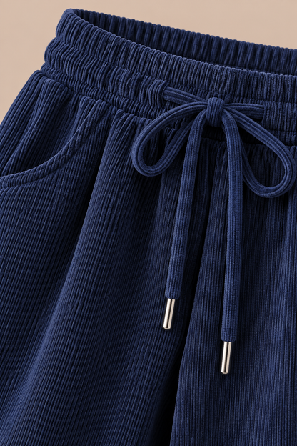 Edelyn | Cordhose Damen mit geradem Bein und Kordelzug