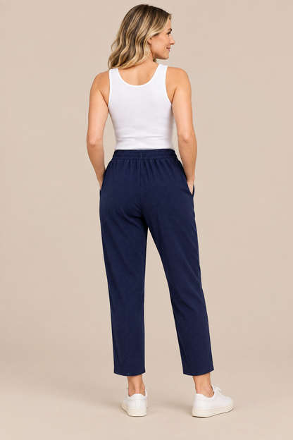 Edelyn | Cordhose Damen mit geradem Bein und Kordelzug