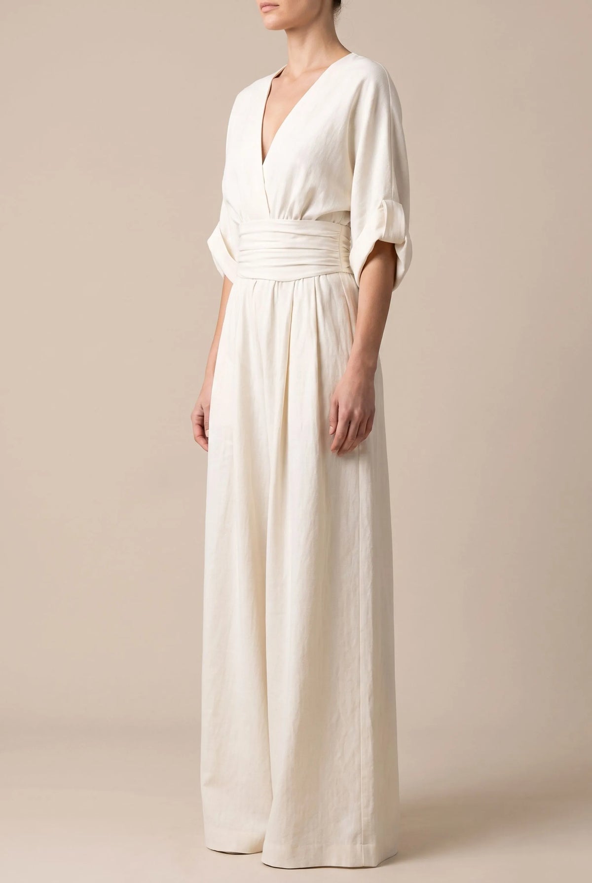 Elevata | Eleganter Fließender V-Ausschnitt Jumpsuit