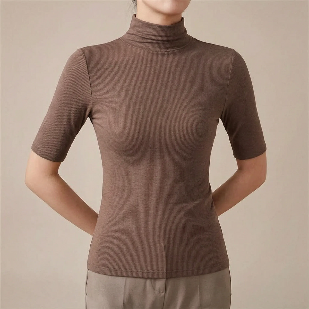 Elevia | Figurbetonter Rollkragenpullover Für Damen