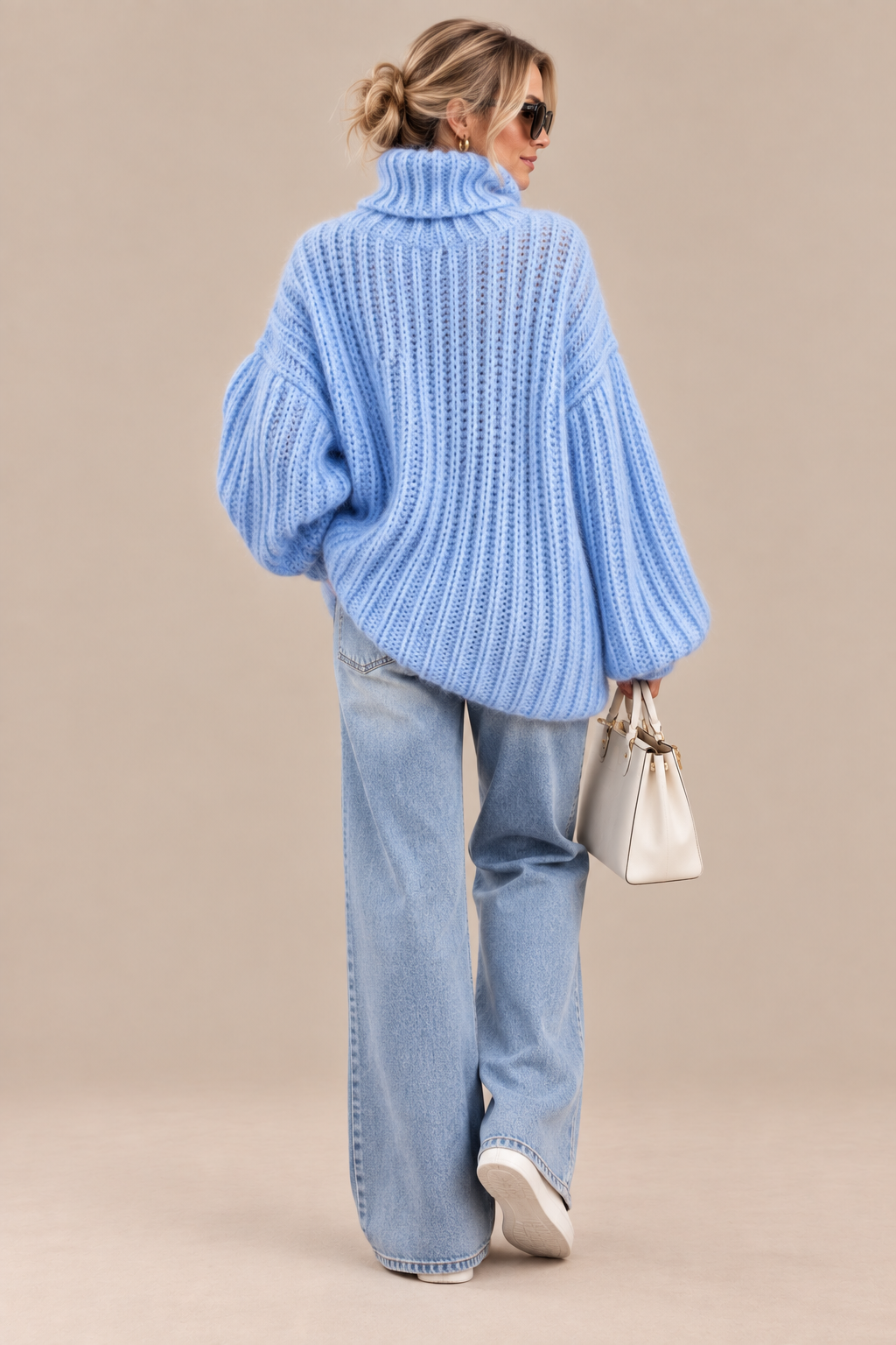 Elisha | Rollkragenpullover mit grober Rippstrickstruktur