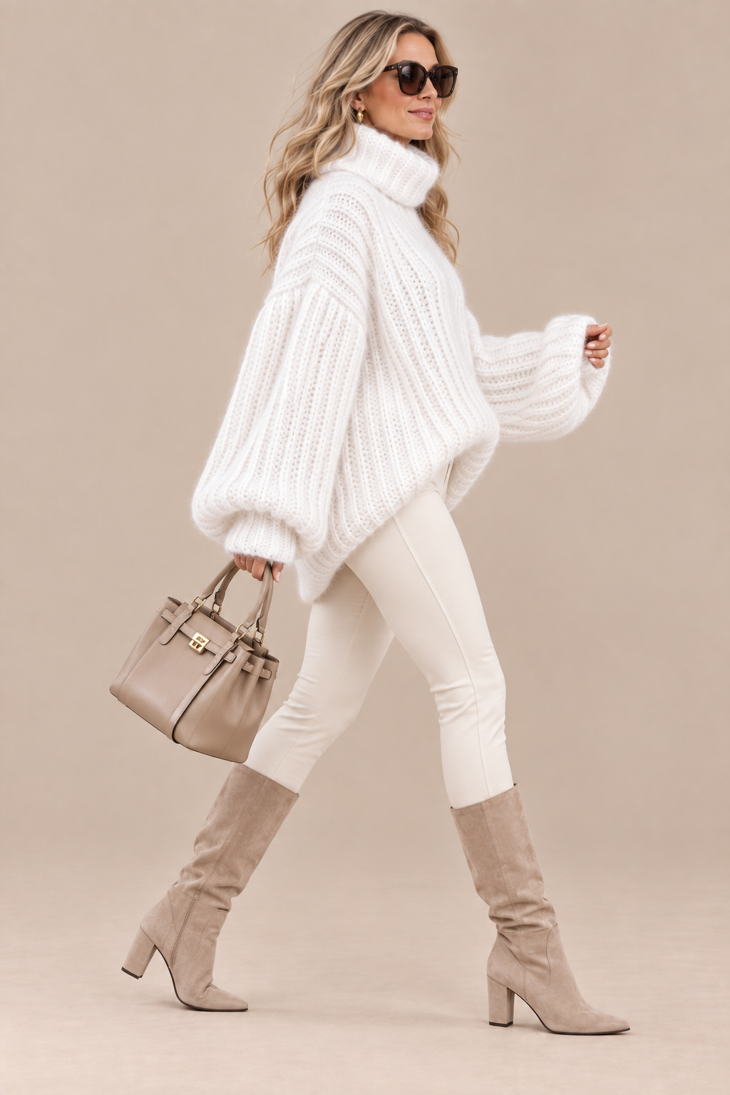 Elisha | Rollkragenpullover mit grober Rippstrickstruktur
