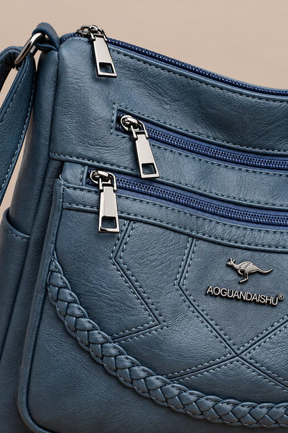 Eliza | Schultertasche Damen mit mehreren Reissverschlussfächern