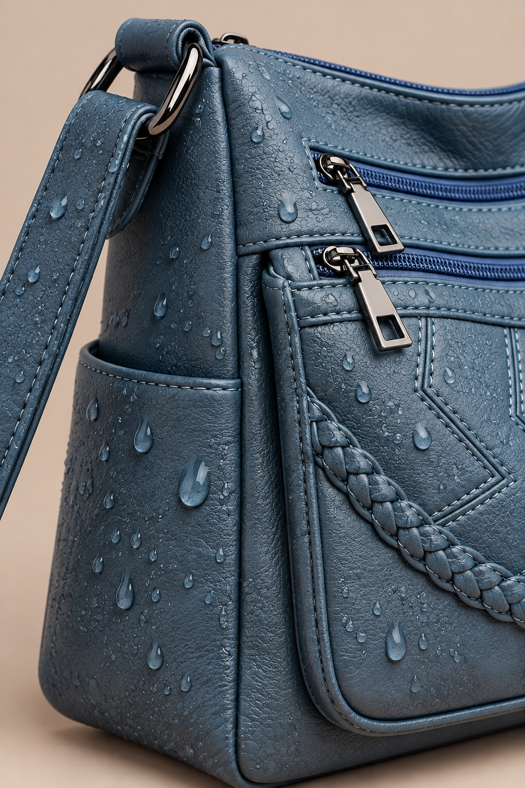 Eliza | Schultertasche Damen mit mehreren Reissverschlussfächern