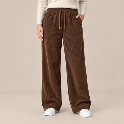 Eljean | Cordhose Damen mit warmem Futter und weitem Bein