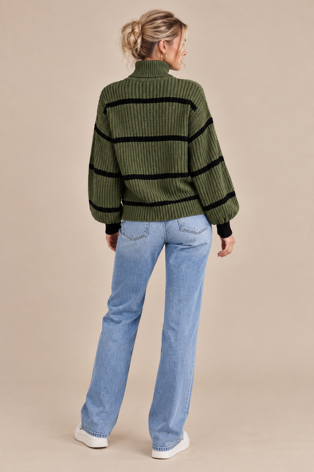 Elma | Rollkragenpullover mit Streifenmuster