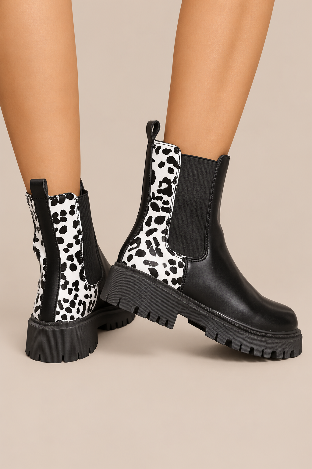 Elsie | Chelsea Boots Damen mit Leo-Detail