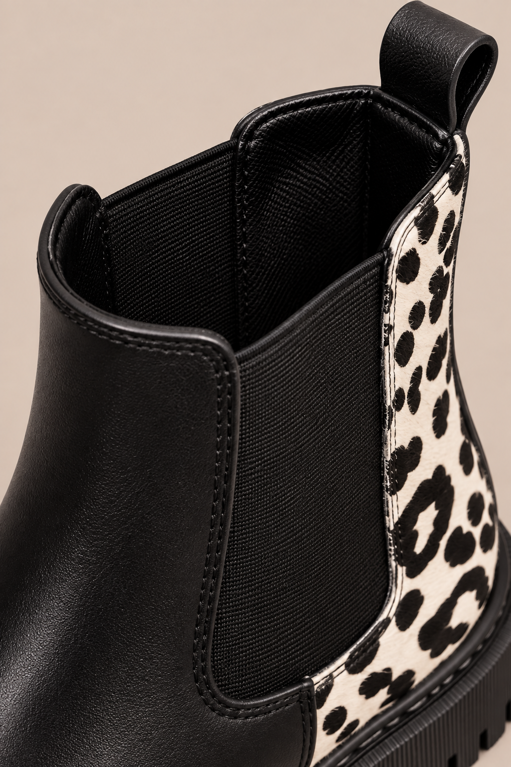 Elsie | Chelsea Boots Damen mit Leo-Detail