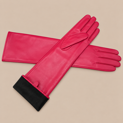 Elva | Lange Lederhandschuhe Damen für Winter