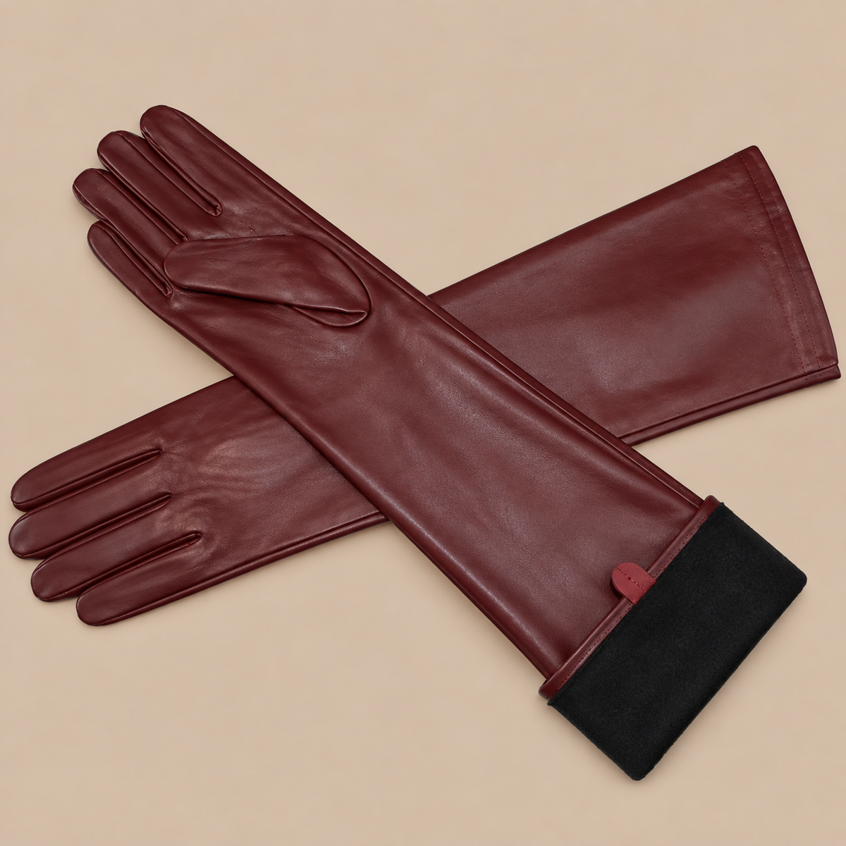Elva | Lange Lederhandschuhe Damen für Winter