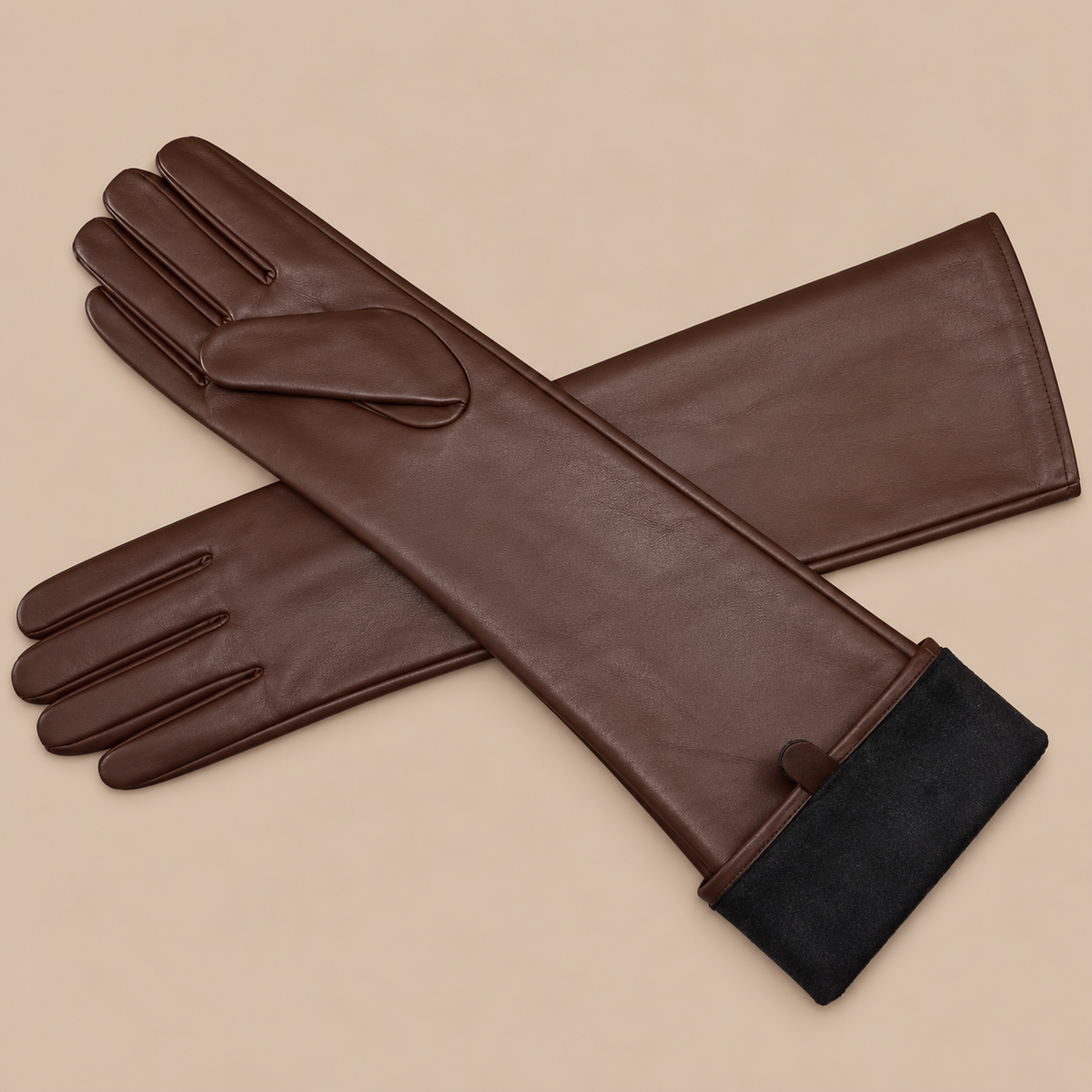 Elva | Lange Lederhandschuhe Damen für Winter