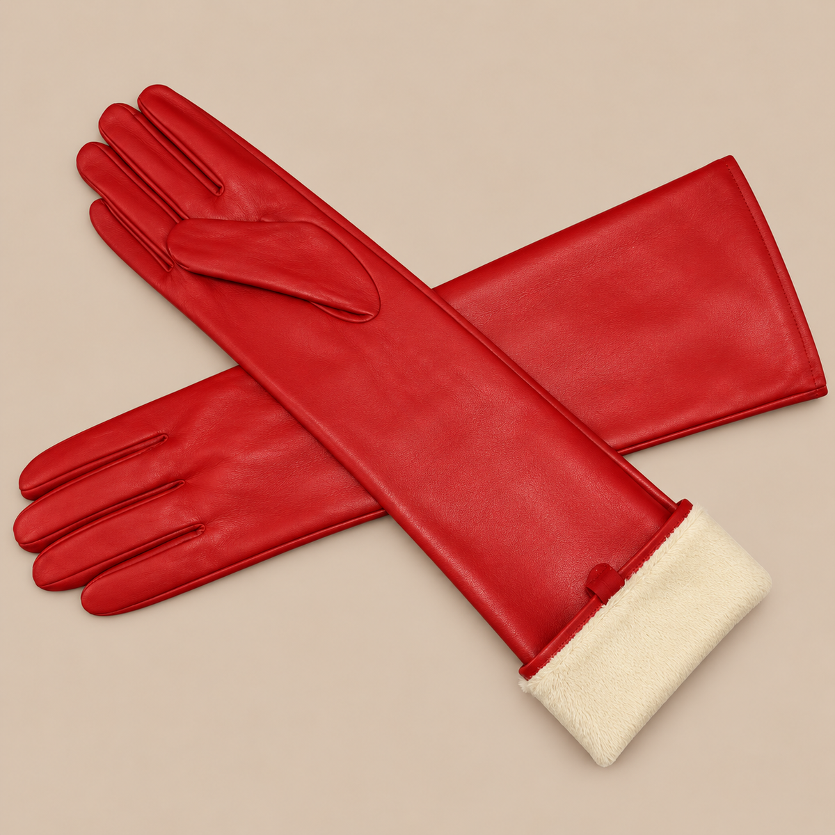 Elva | Lange Lederhandschuhe Damen für Winter