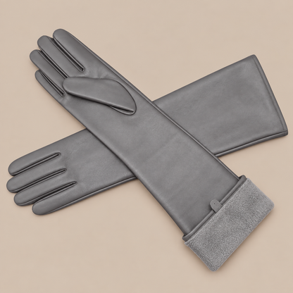 Elva | Lange Lederhandschuhe Damen für Winter